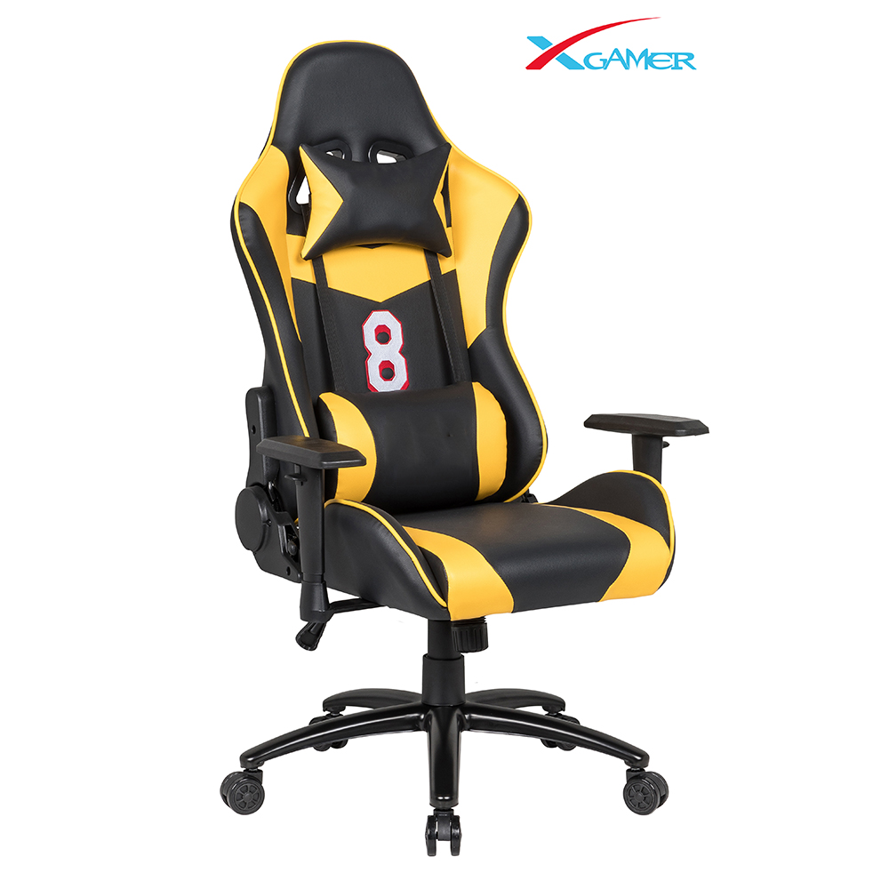 Customizable 360 degree rotating adjustable Silla gaming chair, gaming player leather computer headrest, lumbar support, cooling, customized embroidery
