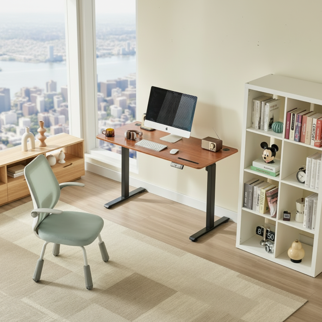 2025 hot selling electric height adjustable standing desk, modern automatic height adjustable desk, economical lifting desk