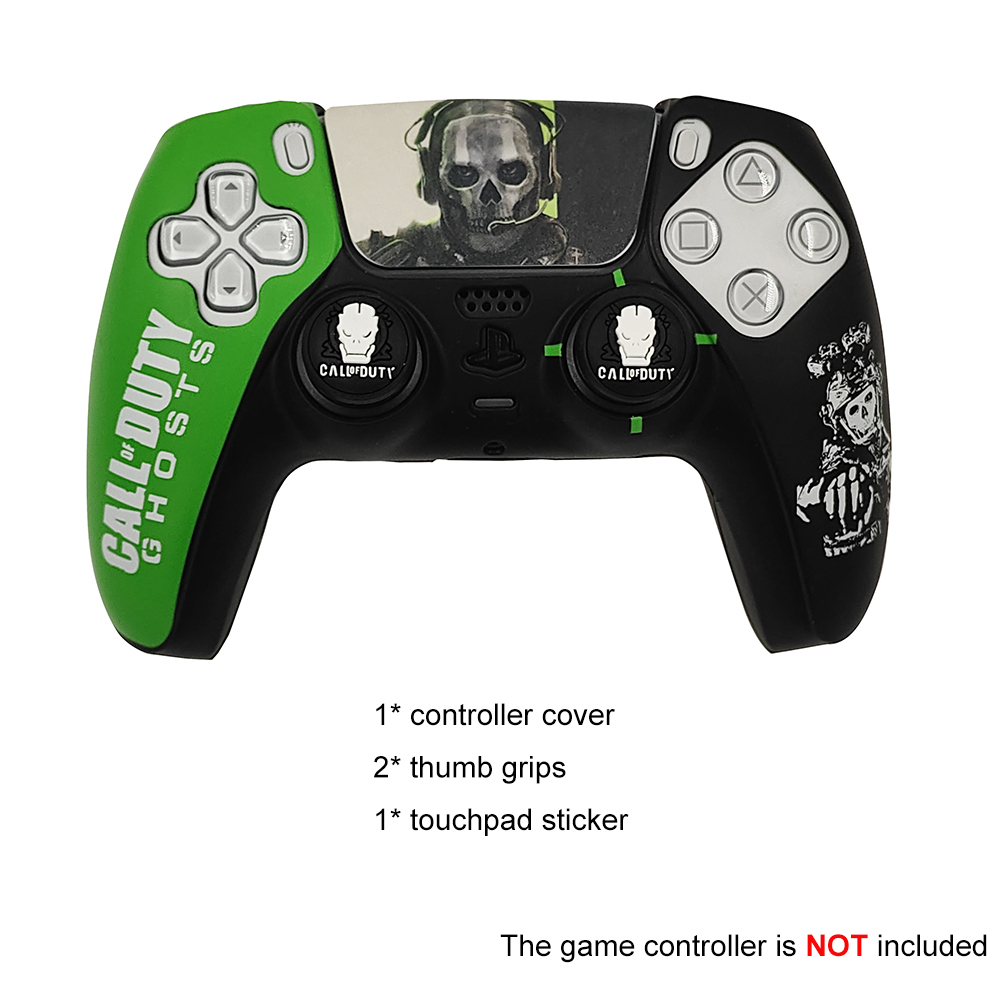 Video Game Thermal Silk Laser Print Silicone Skin Protective Grip Cover Case for Playstation 5 PS5 Dualsense Game Controller