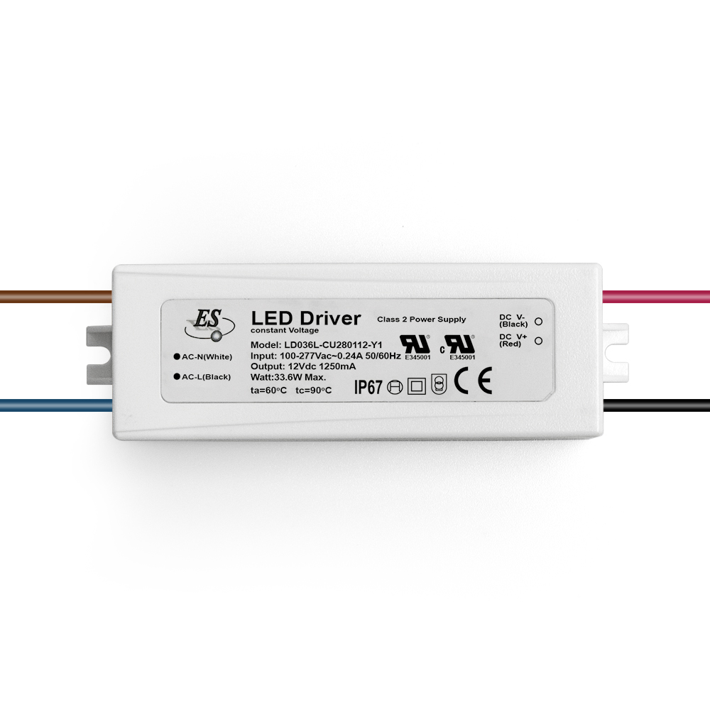 1050MA 38w 24V DC input voltage 100-277Vac non dimmable constant current LED driver