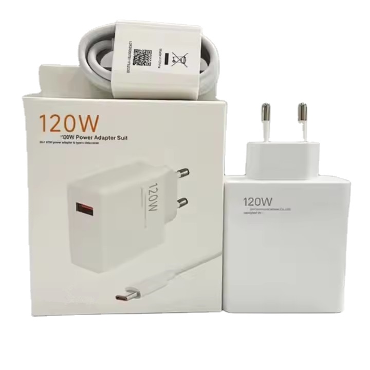120w 67w 33w USB wall charger with 6A data cable, US EU fast charging phone charger set