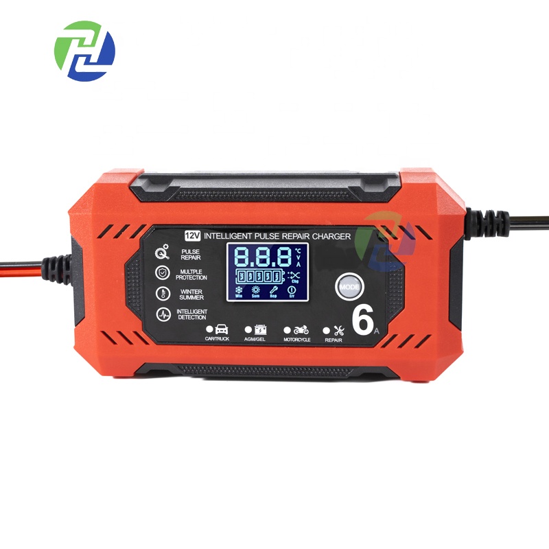 Closing 12V 6A Automotive Motorcycle Battery Charger Digital Intelligent Fully Automatic Lead Acid Battery Charger UK US AU EU