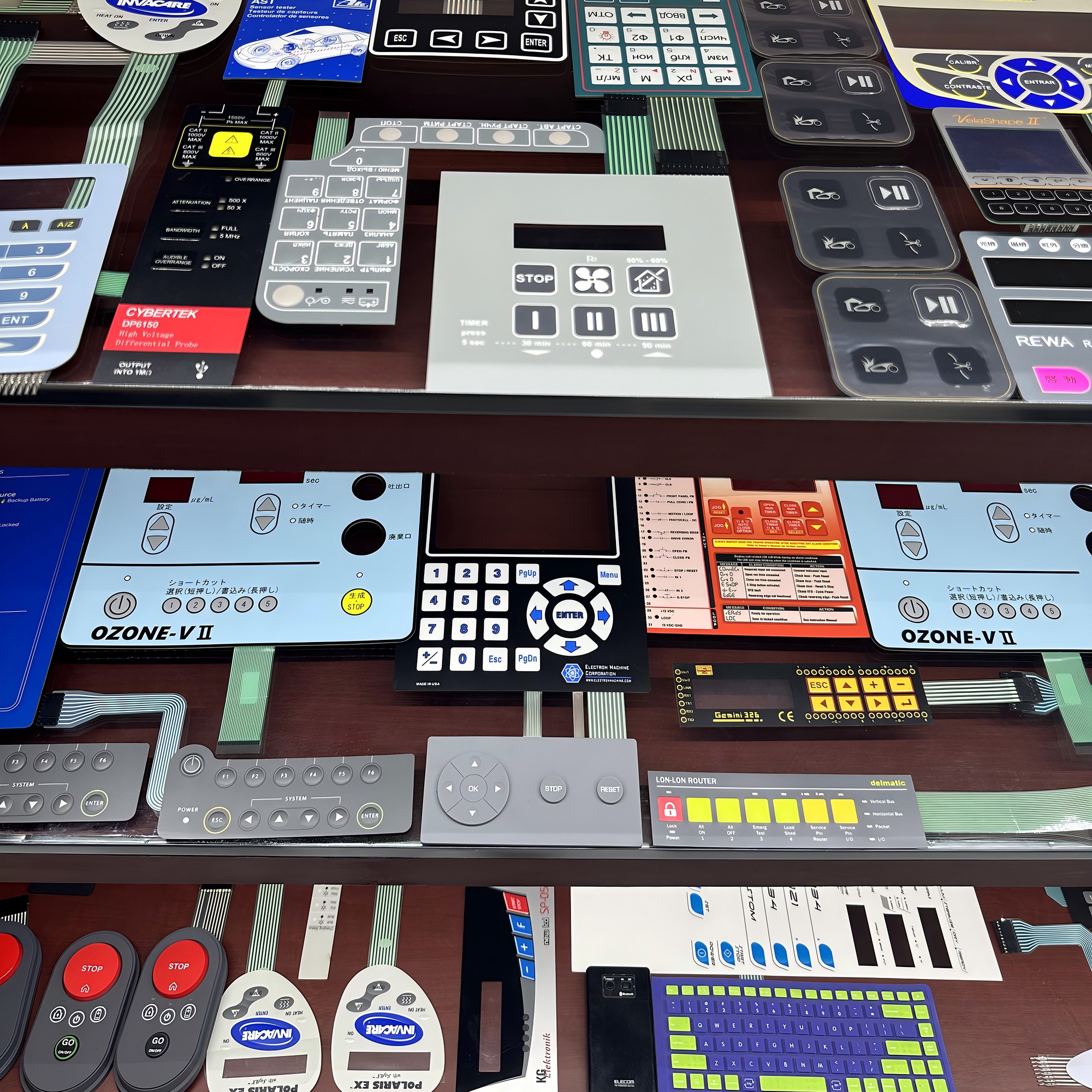 Customized LED lighting printed circuit board film switch lighting keyboard film switch