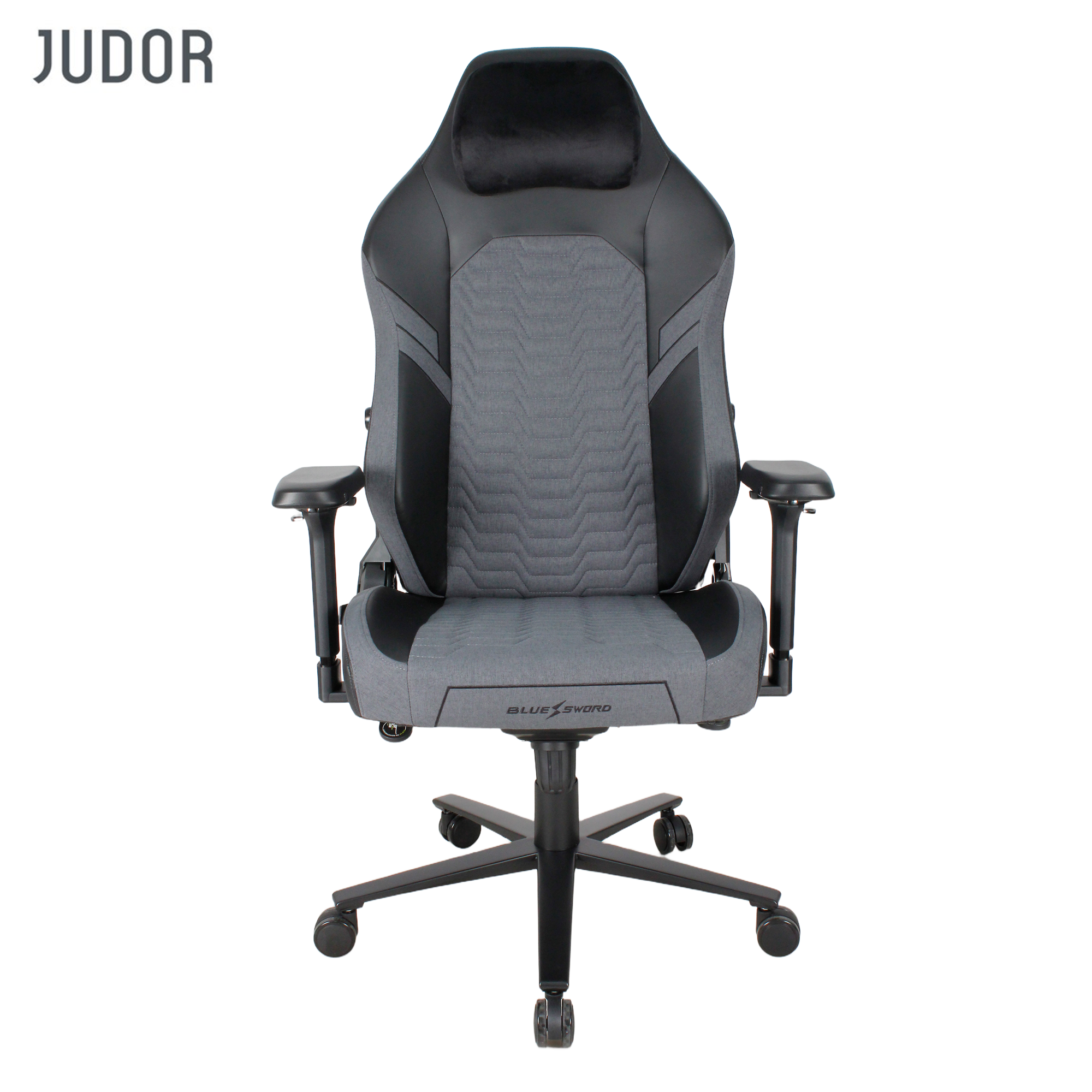 Judor 2025 Executive Office Racing Chair with 4D Armrests and Metal Base, New Fabric Convertible and Massage Function
