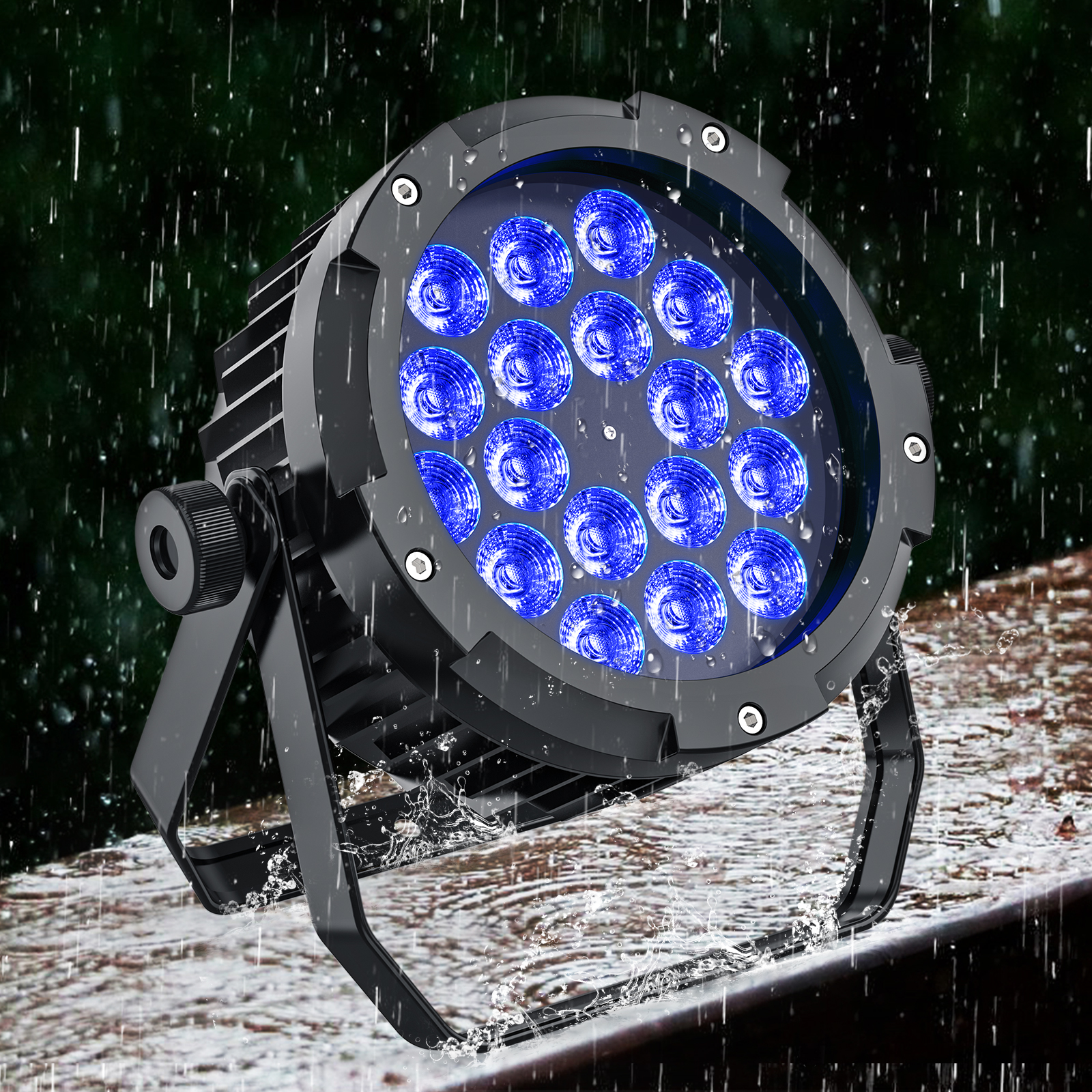 U'King US warehouse delivery outdoor 150W Ip67 stage canned light Rgbwa+UV disco party bar effect waterproof parking light
